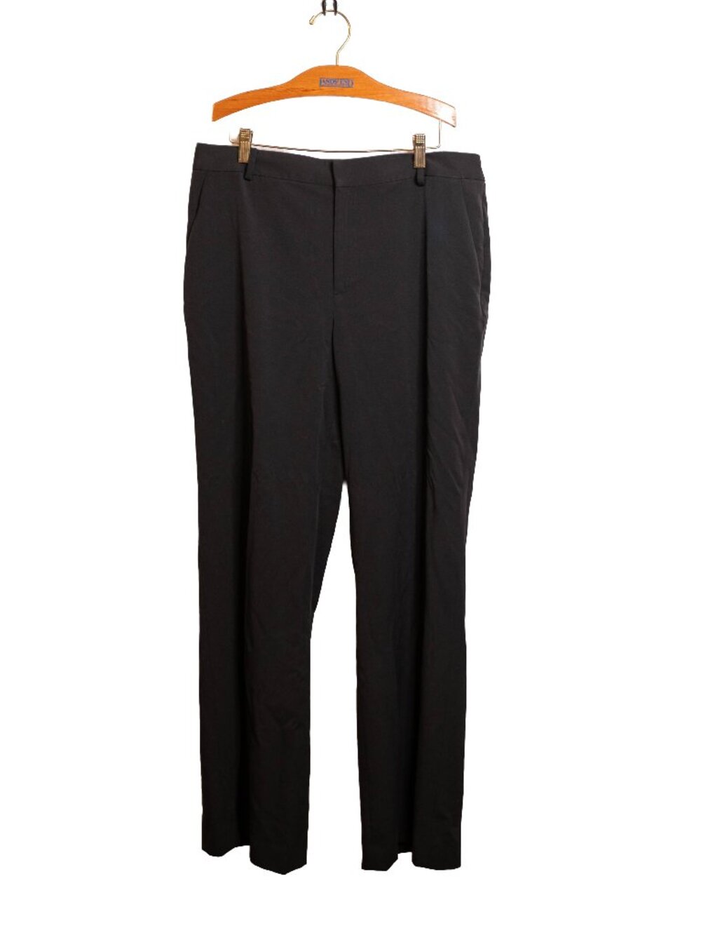 Women's Size 12 Chaps Black Dress Pants - Relaxed - Wide Leg - Long/Tall